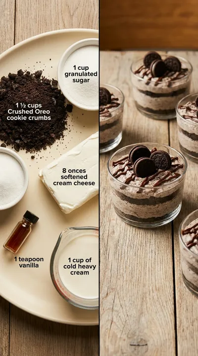 Oreo No-Bake Cheesecake Cups - ready to serve