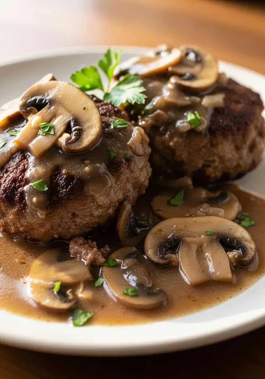 Slow Cooker Salisbury Steak: Easy Recipe - cooking process
