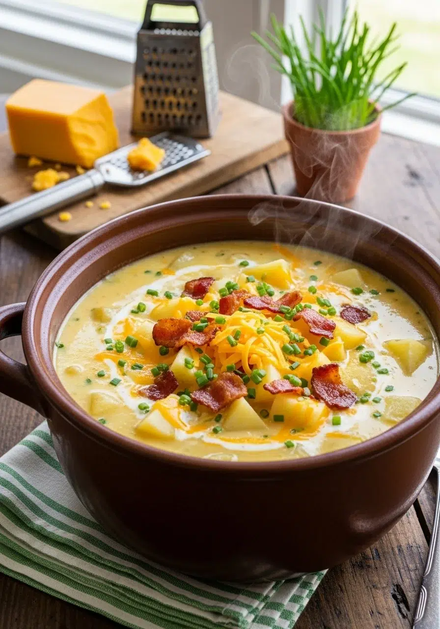 Crock Pot Crack Potato Soup: Creamy & Cheesy - cooking process