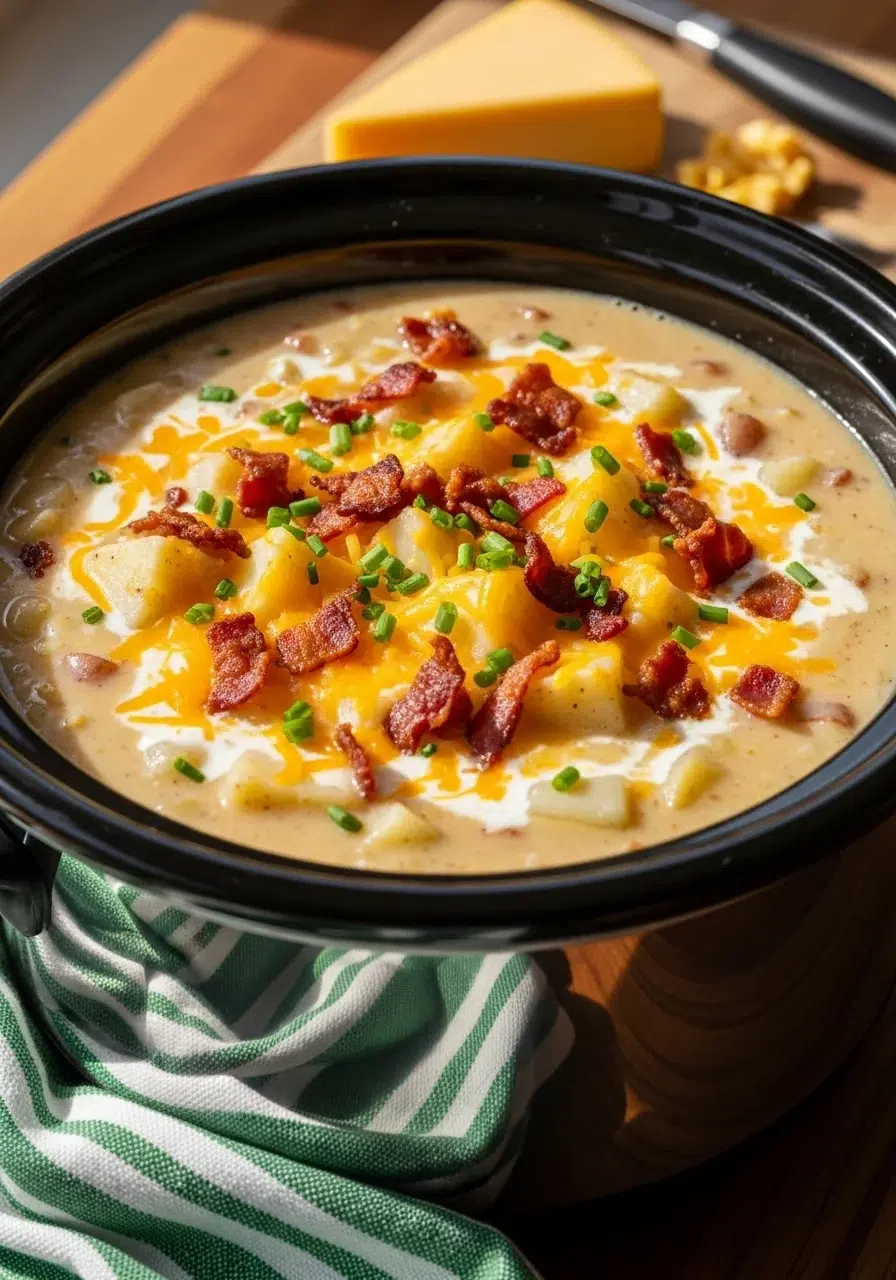 Crock Pot Crack Potato Soup: Creamy & Cheesy - final dish