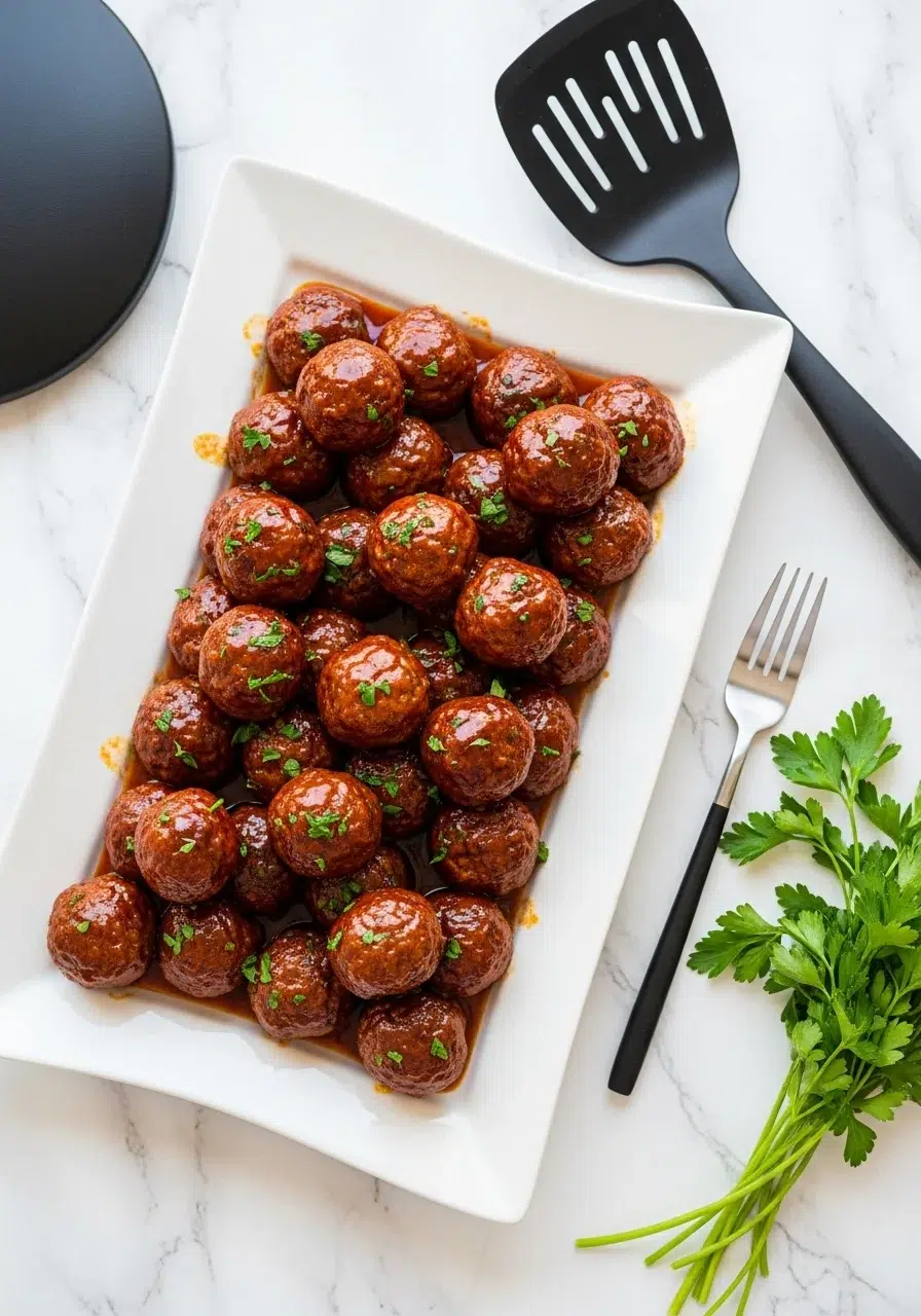 Sweet Chili Meatballs Crockpot: Easy Recipe - cooking process