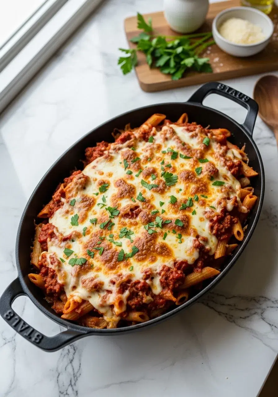 Savory Slow Cooker Baked Ziti: Easy Recipe - cooking process