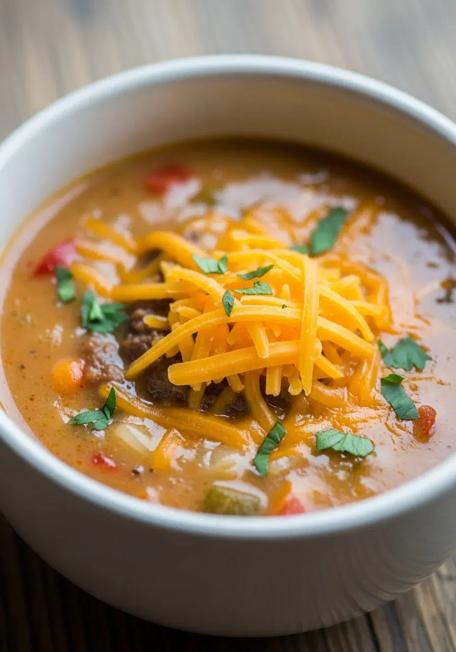 Crockpot Cheeseburger Soup: Easy Recipe