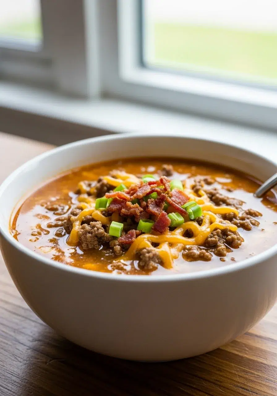 Crockpot Cheeseburger Soup: Easy Recipe