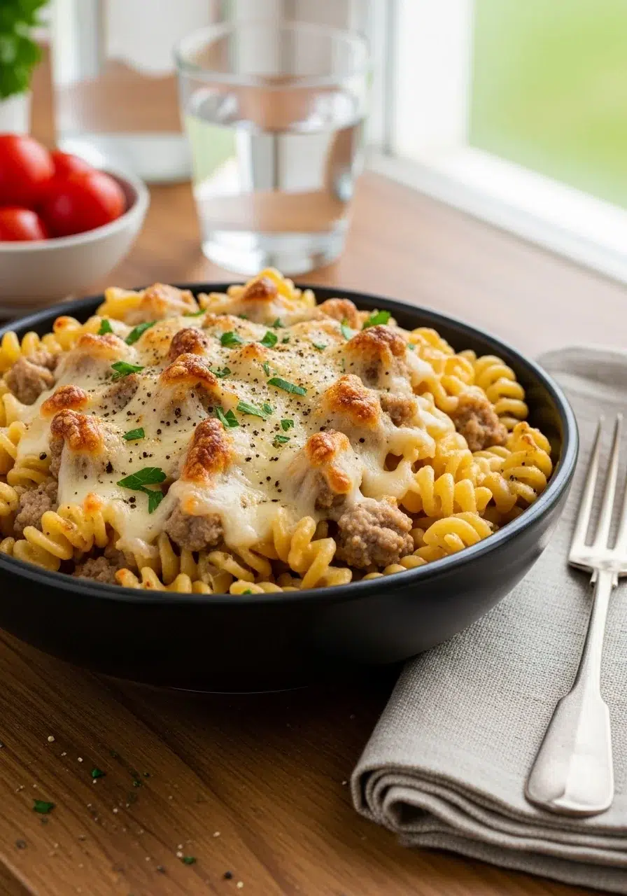 Crockpot Garlic Parmesan Chicken Pasta: Easy Recipe - cooking process