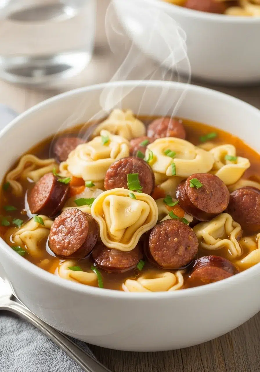 Beef Sausage & Tortellini Soup: Hearty Comfort - cooking process