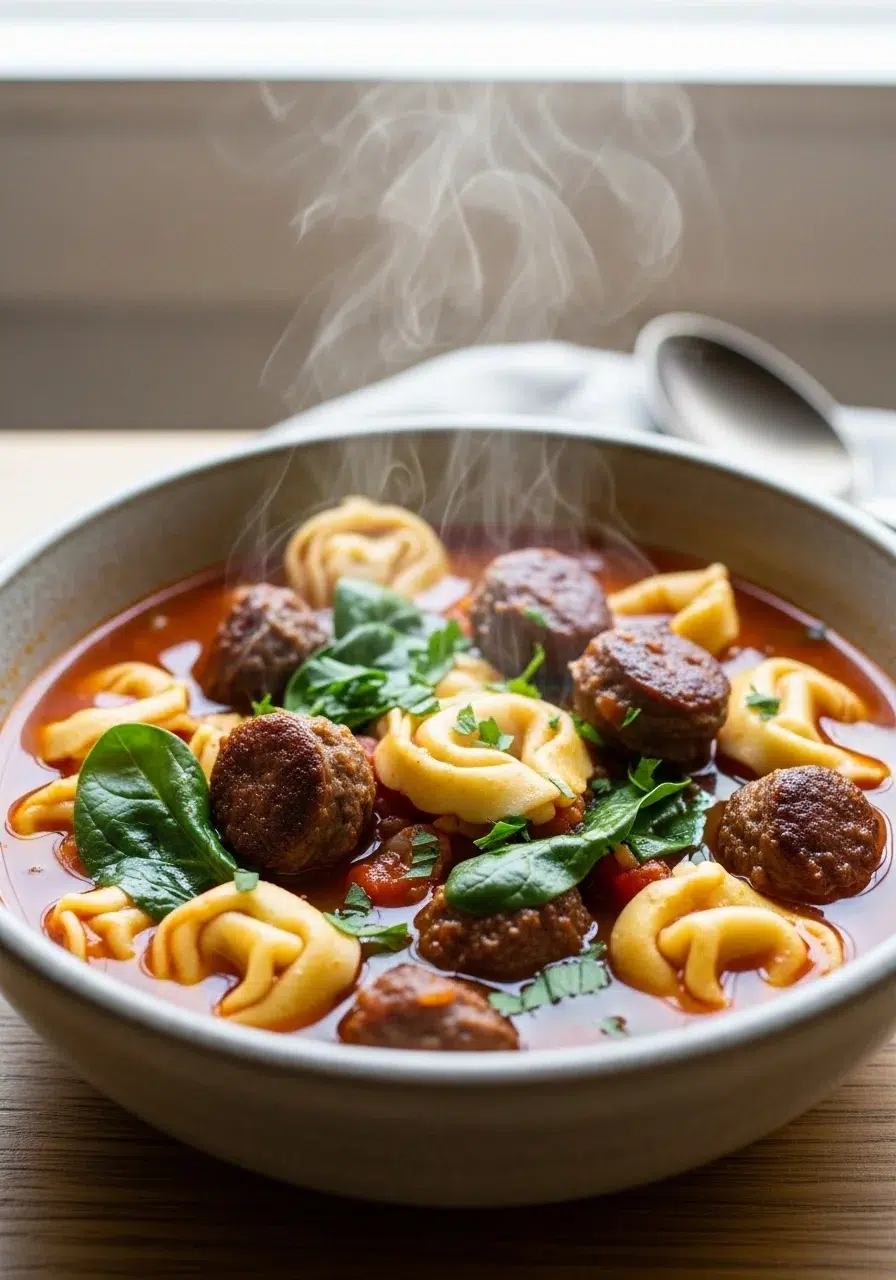 Beef Sausage & Tortellini Soup: Hearty Comfort - final dish