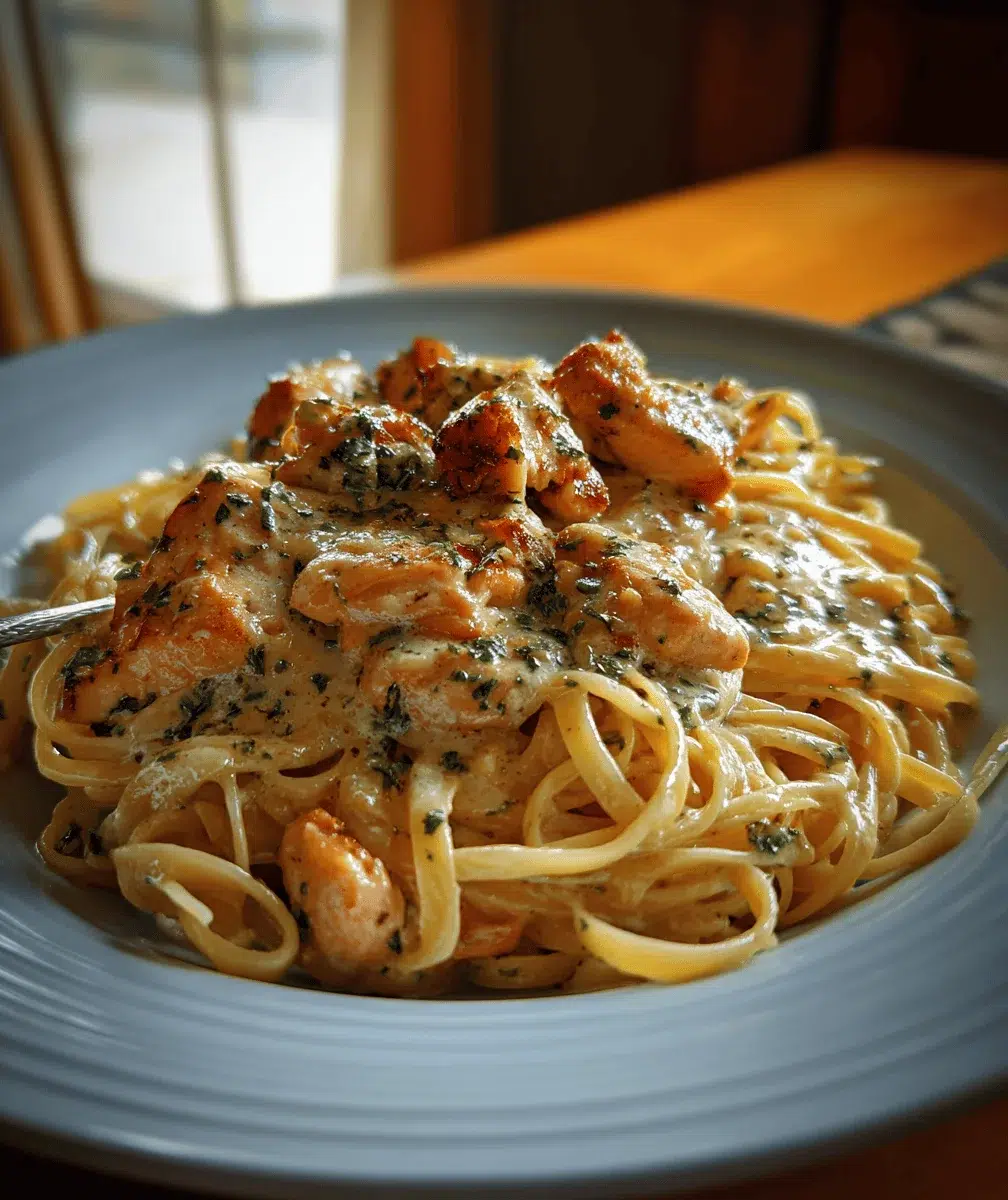 Creamy Garlic Butter Chicken Pasta Recipe