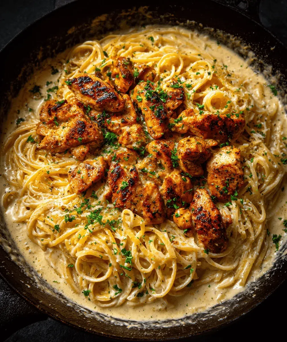 Creamy Garlic Butter Chicken Pasta Recipe