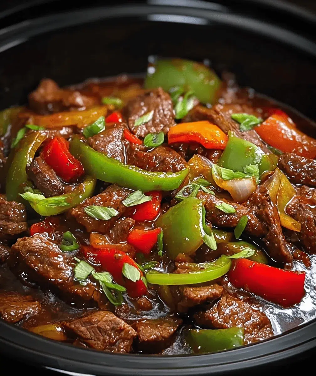 Pepper Steak in a Crock Pot: Easy Meal - final dish