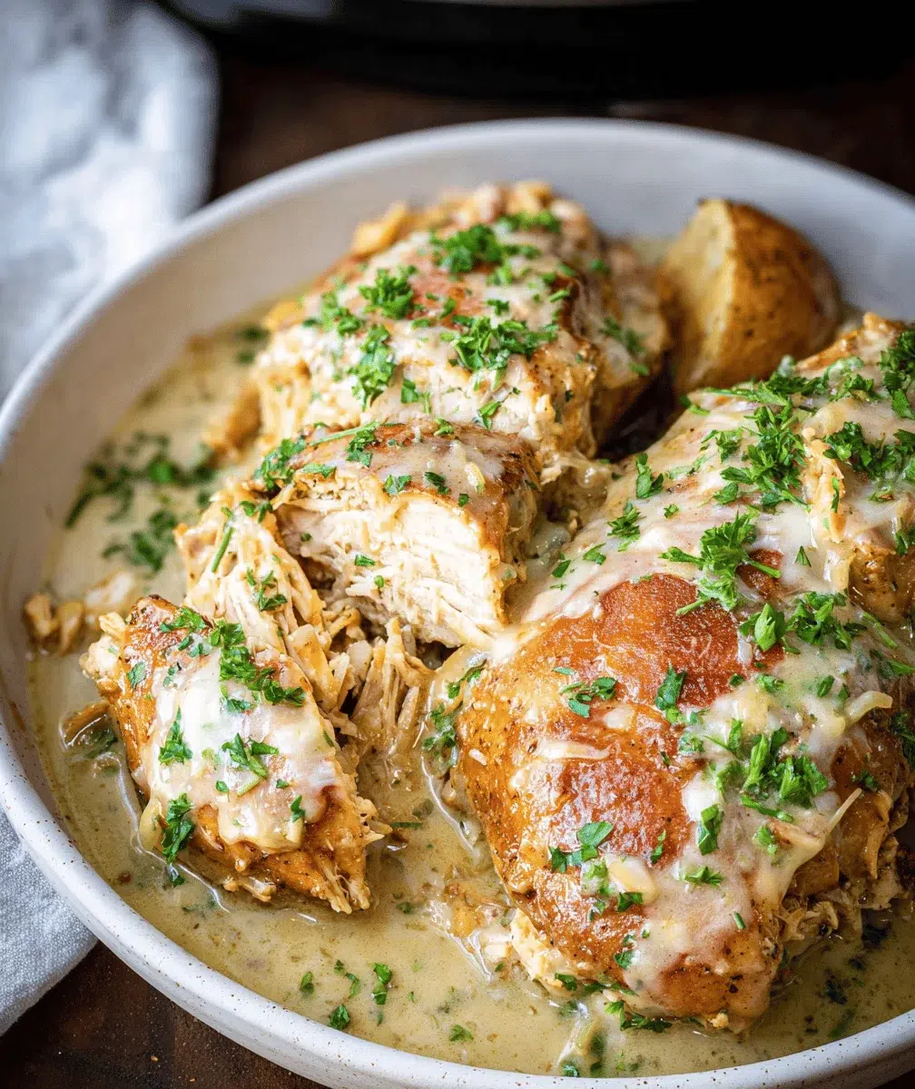 Crockpot Ranch Chicken Recipe - final dish