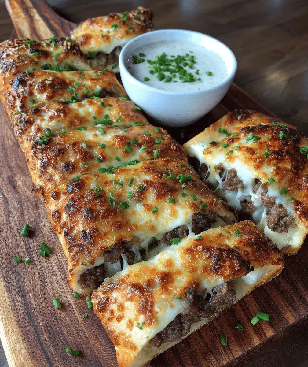 Philly Cheesesteak Stuffed Cheesy Breadsticks