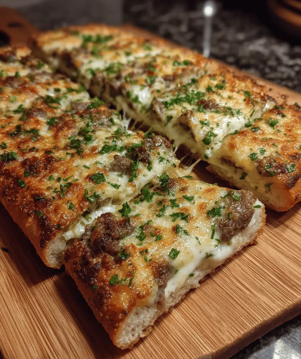 Philly Cheesesteak Stuffed Cheesy Breadsticks - final dish