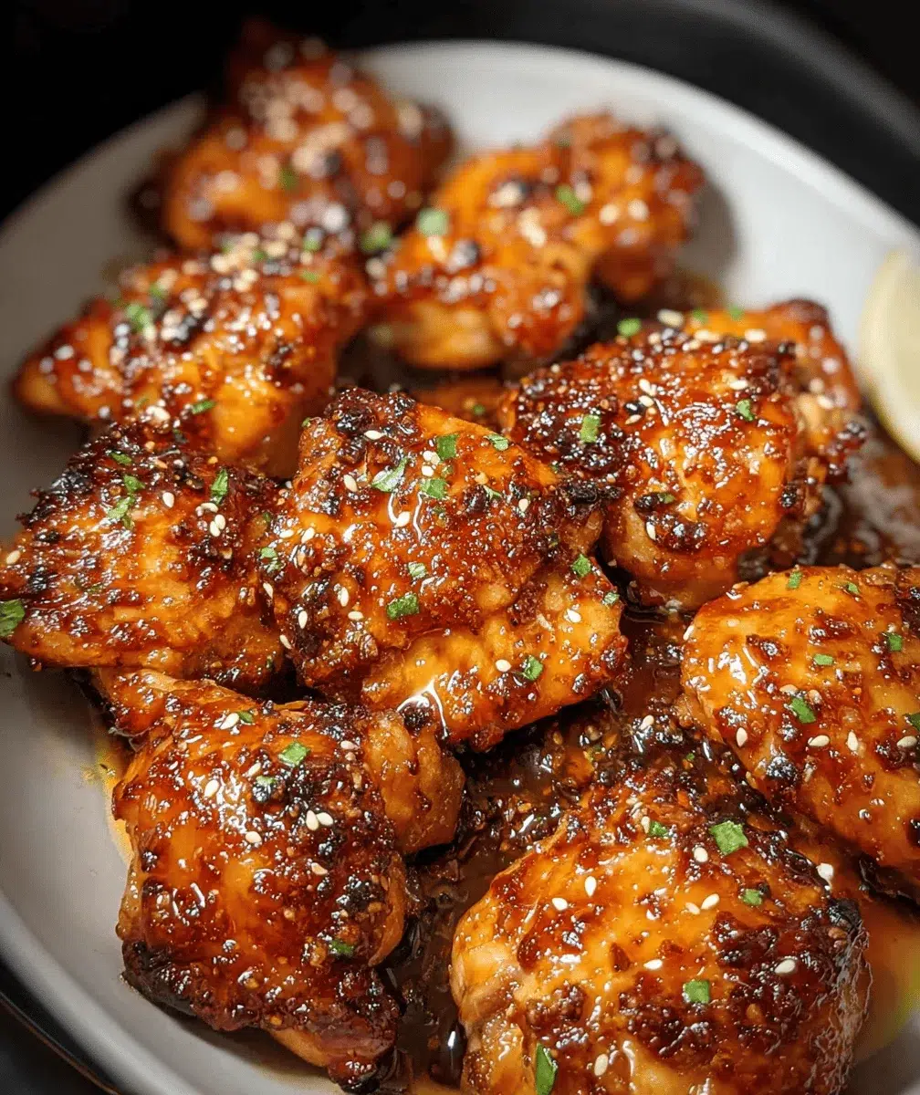 Crockpot Honey Garlic Chicken Thighs Recipe - cooking process
