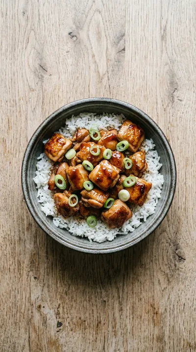 Homemade Chicken Teriyaki Bowls - cooking process