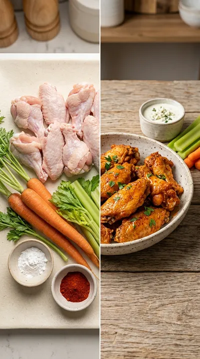 Extra Crispy Baked Chicken Wings - ready to serve
