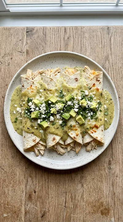Creamy White Chicken Enchiladas - cooking process