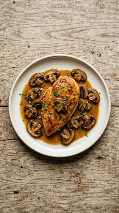 Classic Chicken Marsala with Mushrooms - cooking process