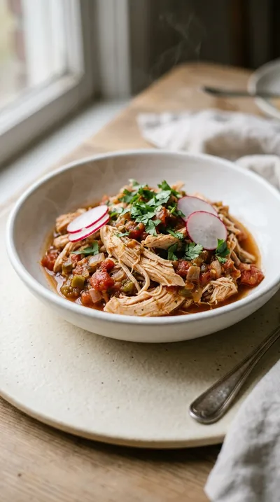 3 Ingredient Slow Cooker Salsa Chicken