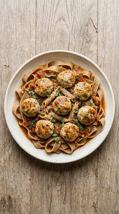 Juicy Baked Chicken Meatballs - cooking process