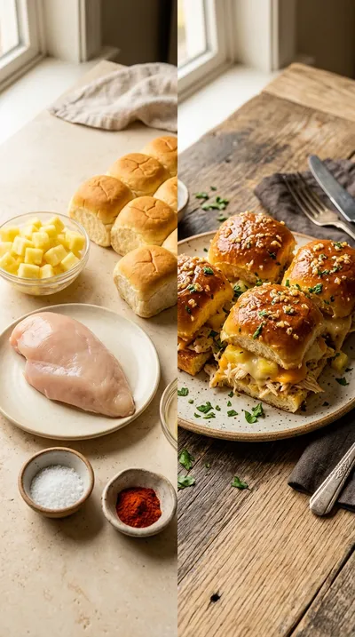 Hawaiian Roll Chicken Sliders - ready to serve