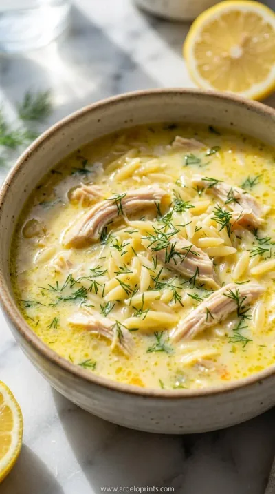 Avgolemono Greek Lemon Chicken Soup Recipe