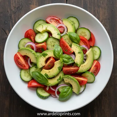 Avocado Tomato Cucumber Salad