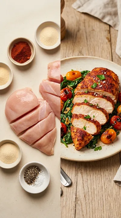 Juicy Air Fryer Chicken Breast - ready to serve