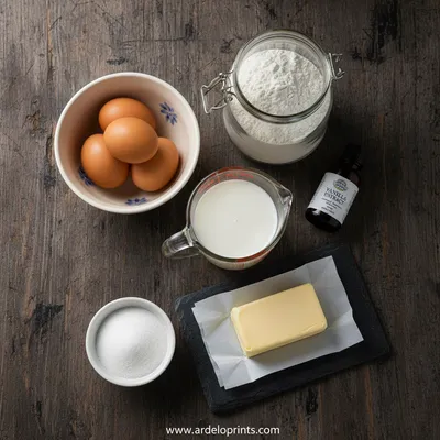 Baked German Pancake Recipe - Quick Oven Pancakes - ingredients preparation