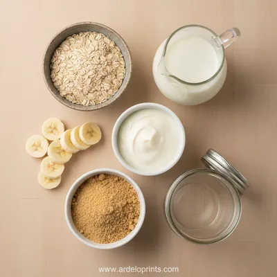Banana Cream Pie Overnight Oats Recipe - cooking process
