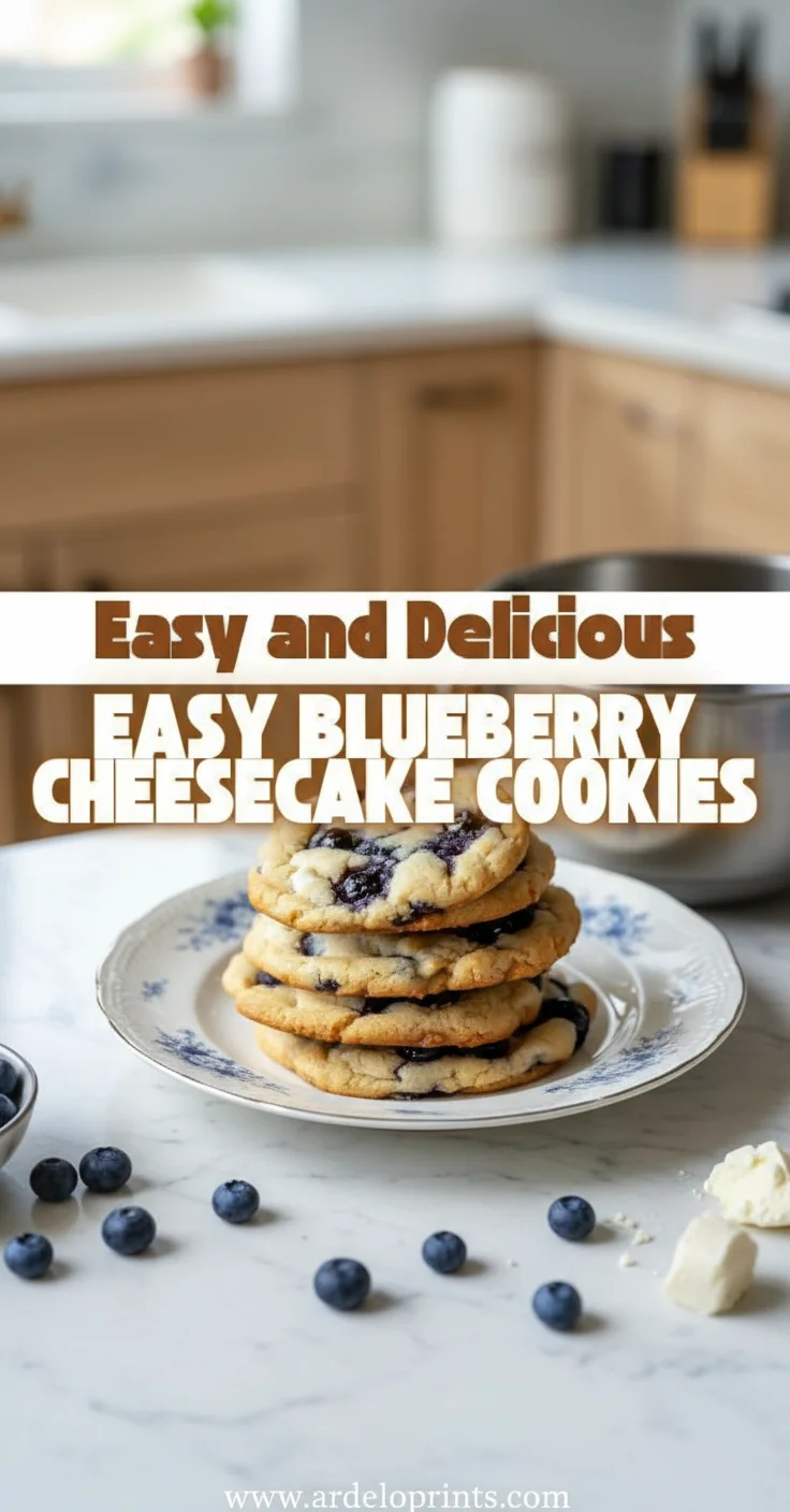 Blueberry Cheesecake Cookies - feature image