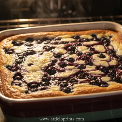 Blueberry Cottage Cheese Breakfast Bake Recipe - cooking process