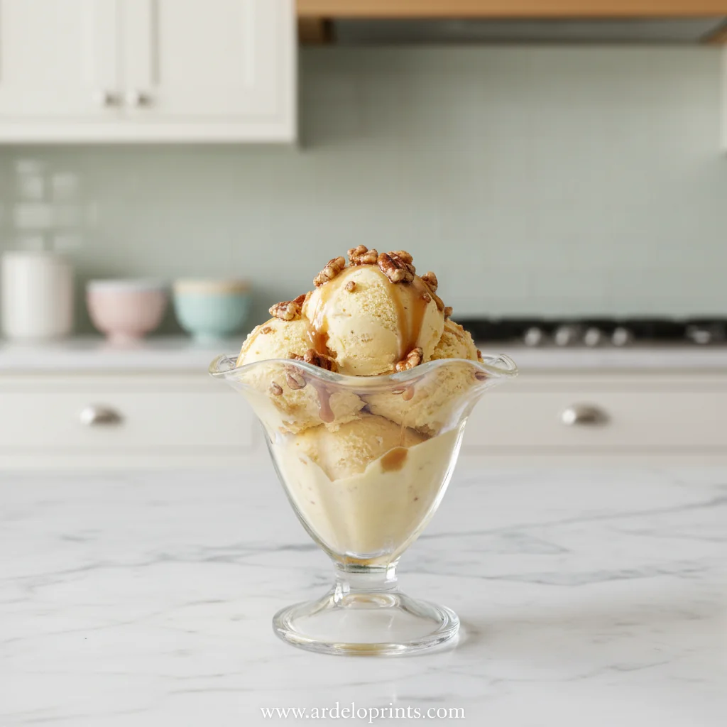 Butter Pecan Ice Cream Recipe - feature image