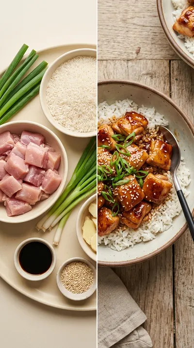 Homemade Chicken Teriyaki Bowls - ready to serve