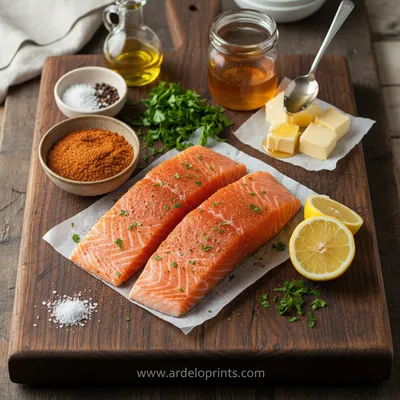 Cajun Honey Butter Salmon – Easy Dinner Recipe - cooking process