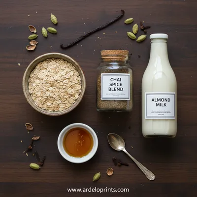 Easy Chai Spiced Overnight Oats - cooking process