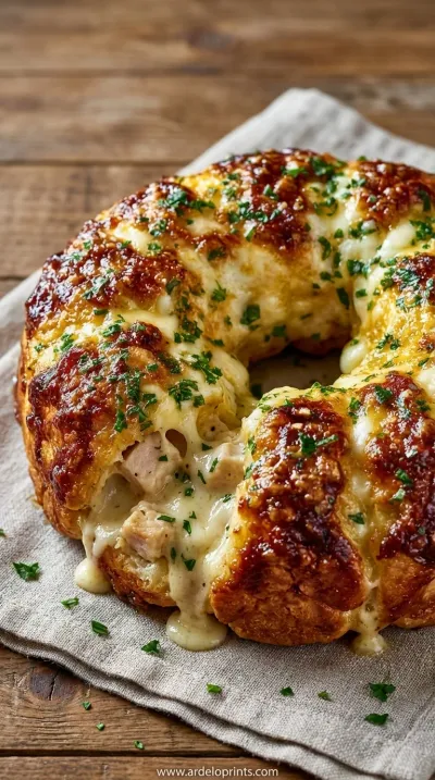 Cheesy Chicken Alfredo Monkey Bread Recipe