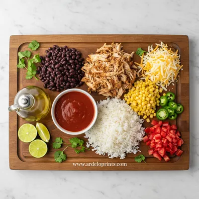 Chicken Enchilada Rice Casserole - cooking process