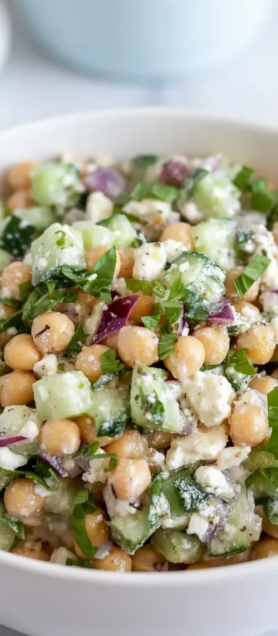 Chickpea Cucumber Feta Salad – Protein‑Packed Greek Dish