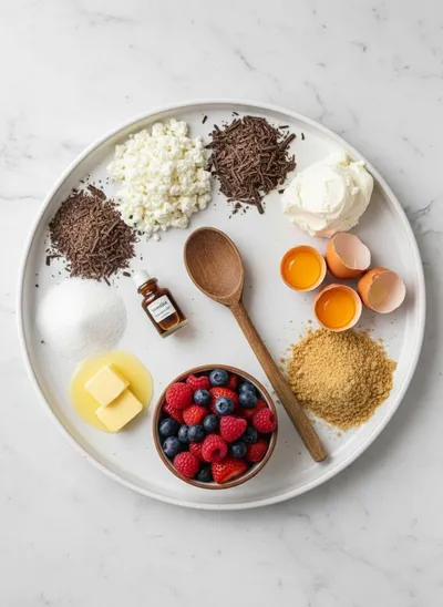 Chocolate Cottage Cheese Cheesecake - cooking process