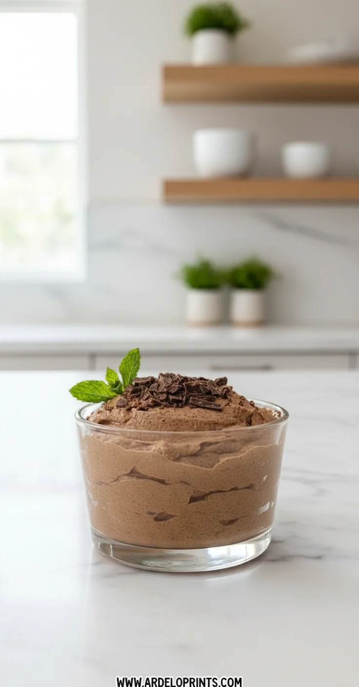 Chocolate Cottage Cheese Mousse Recipe - feature image
