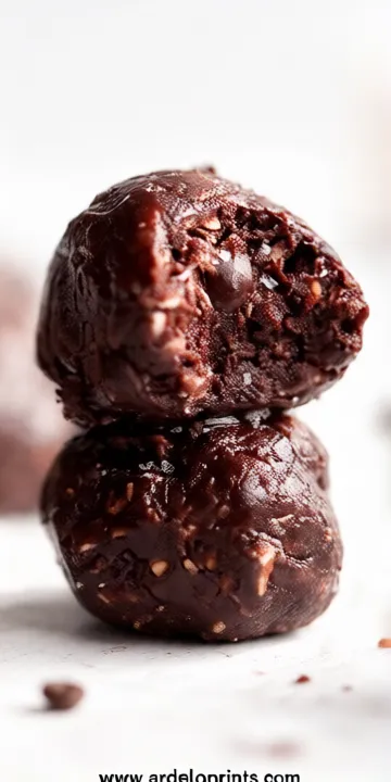 Chocolate Protein Bliss Balls - ready to serve