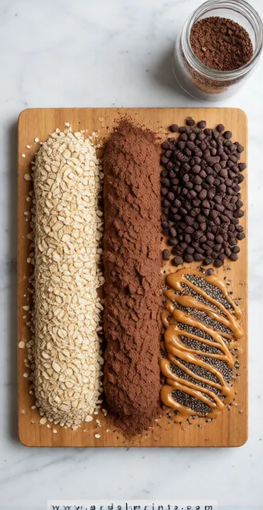 Chocolate Protein Bliss Balls - cooking process