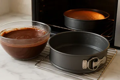Chocolate Raspberry Truffle Cake - ingredients preparation