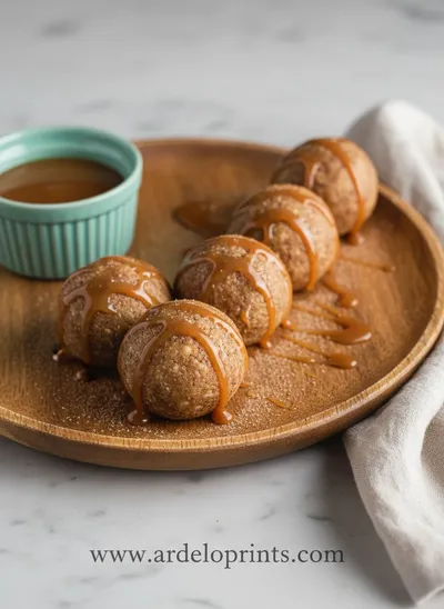 Cinnamon Roll Protein Balls - ready to serve
