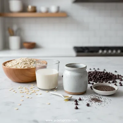 Cookie Dough Overnight Oats: Dessert for Breakfast - ingredients preparation