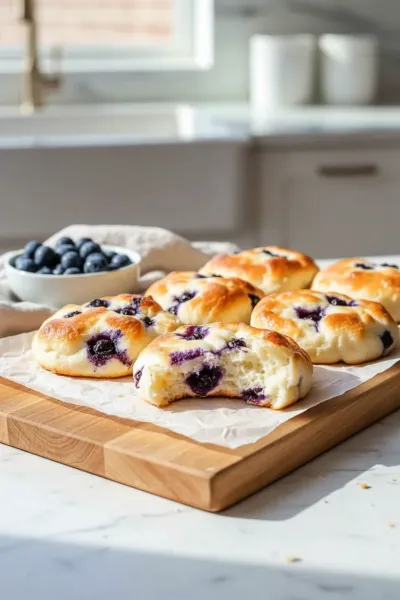 Cottage Cheese Blueberry Cloud Bread