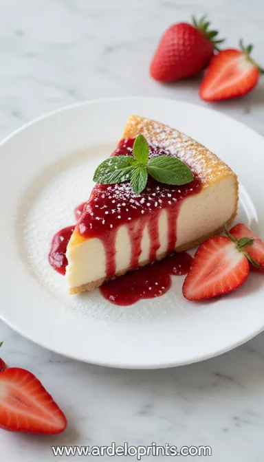 Cottage Cheese Cheesecake - ready to serve