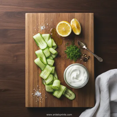 Creamy Cucumber Salad – Low Carb BBQ Side - ingredients preparation