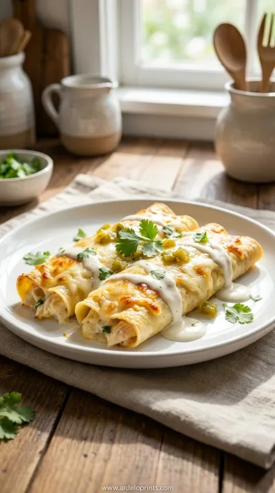 Creamy White Chicken Enchiladas: Easy Recipe